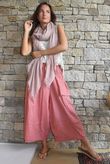 Arbi Gingham Pocket Culotte Pant Chilli